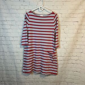 The Nines by Hatch Blue and Red Stripe Maternity Dress size Medium